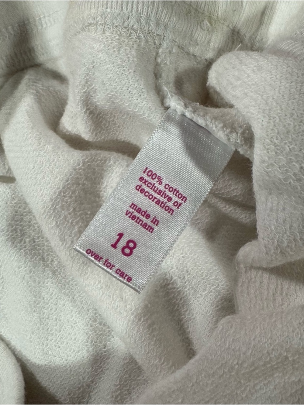 Justice White Long Bedazzled Sweat Shorts (Juniors 18) ★彡 - Picture 5 of 5